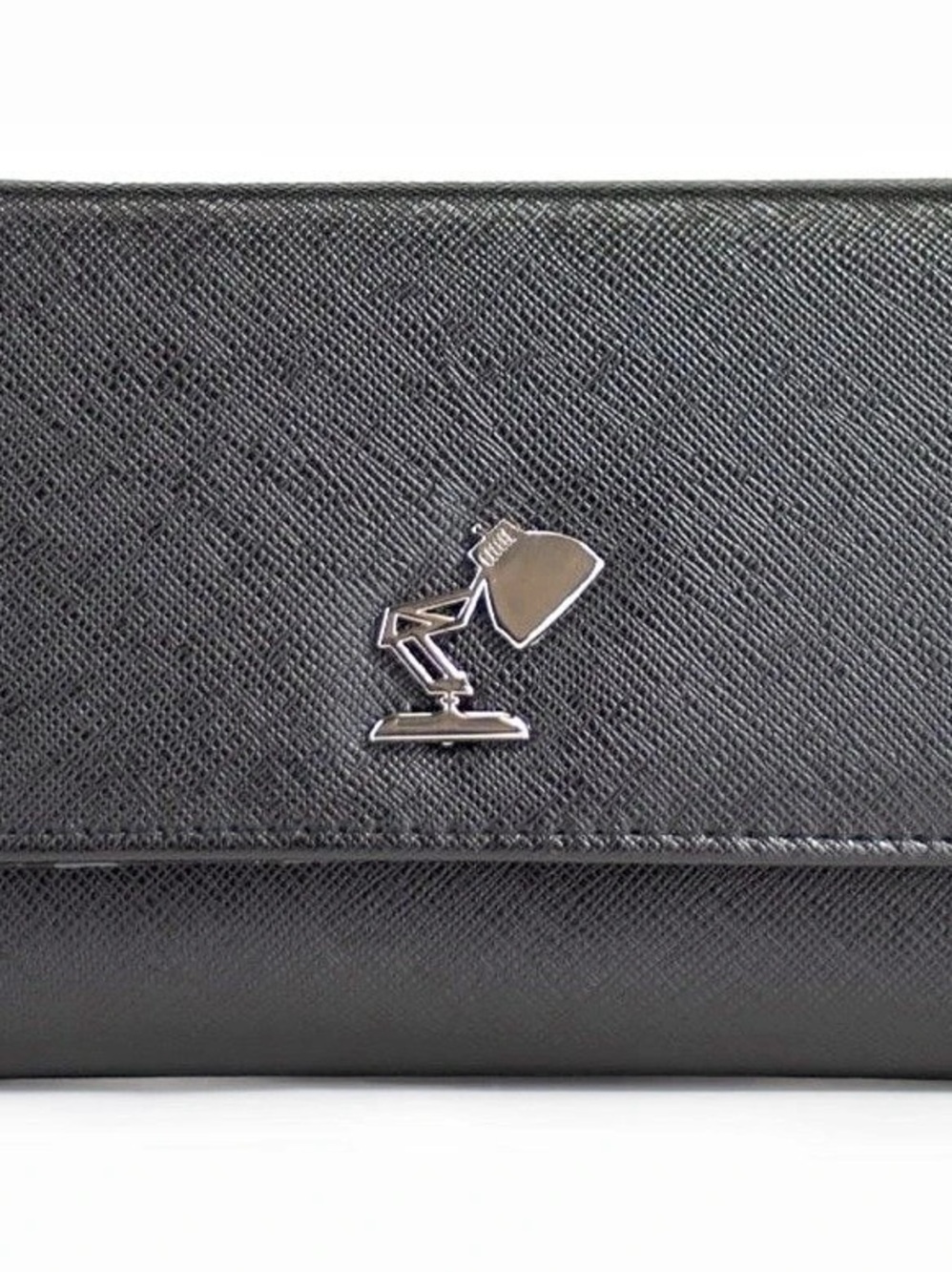 Buckle-Down Disney Wallet Foldover Pixar Luxo Jr. Lamp Silver Enamel
